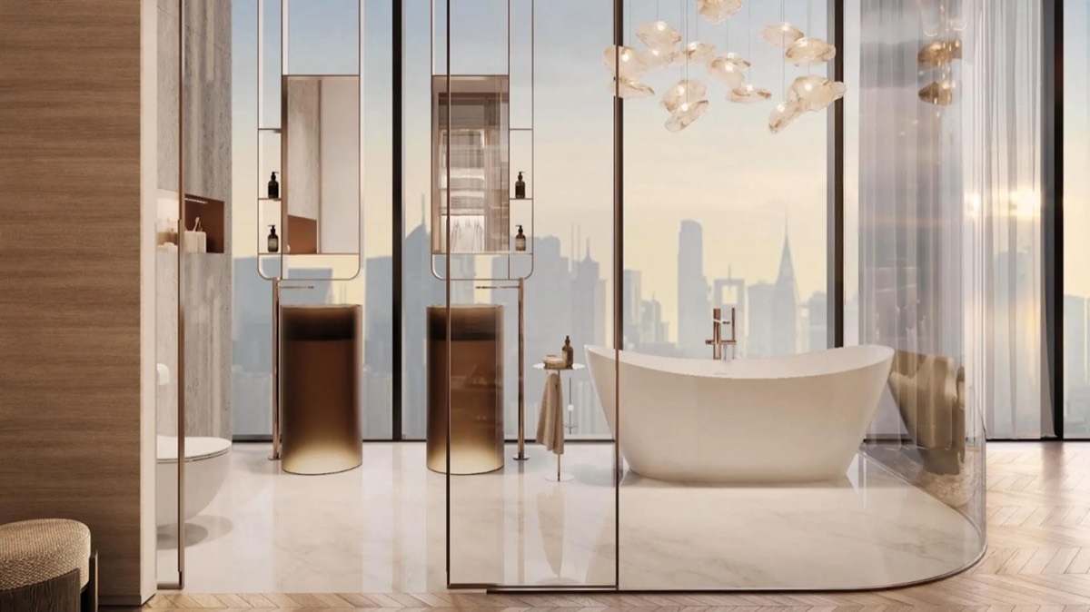 RAW District by Imtiaz branded residence interior — apartment with skyline view, Sheikh Zayed Road Dubai