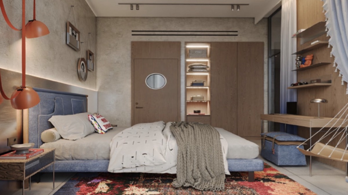 RAW District by Imtiaz branded residence bedroom — fully furnished apartment, Sheikh Zayed Road Dubai