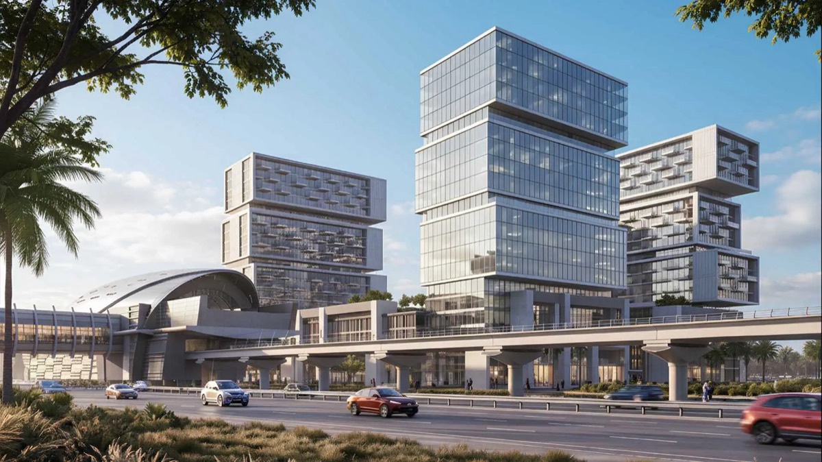 RAW District street-level view, Sheikh Zayed Road